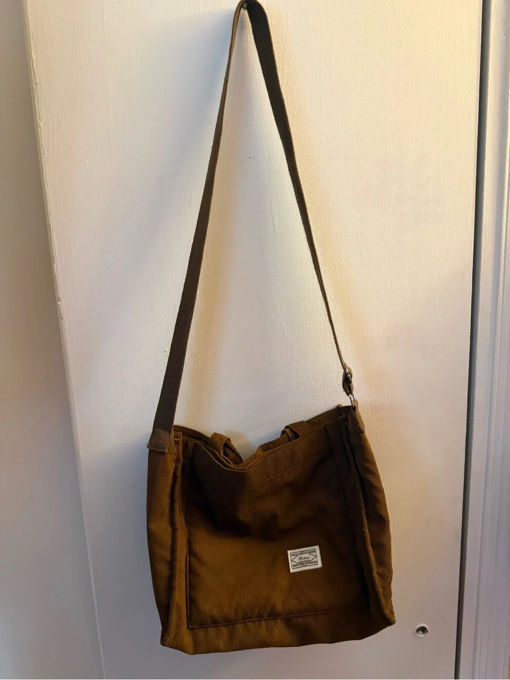 Brown Canvas Crossbody Bag - Women’s Shoulder Tote Bag